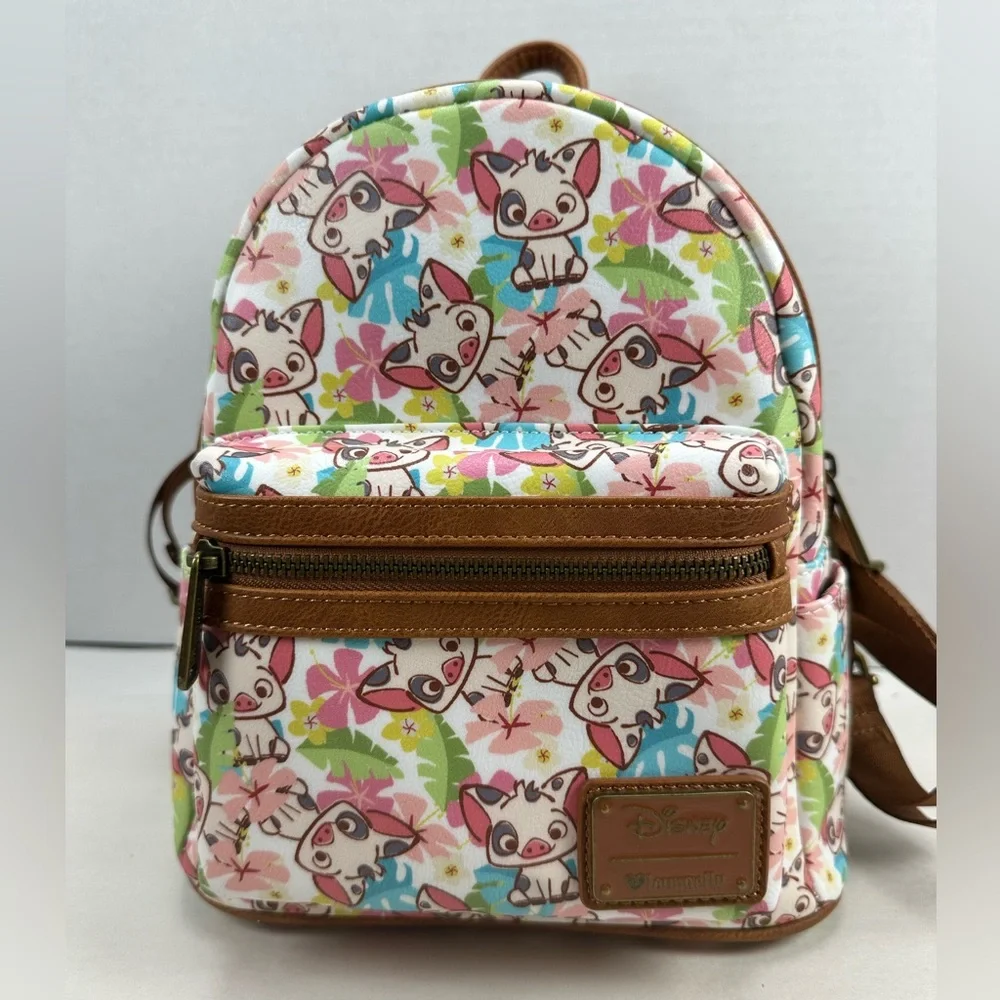 Loungefly Disney Moana Pua AOP OG Heart Logo Mini Backpack